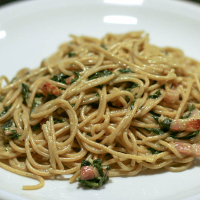 Spagetti met spinazie en spekjes IMG 9315 1
