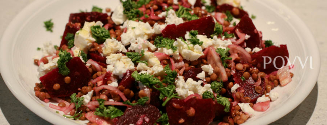 Salade van rode biet, linzen en feta IMG 2641