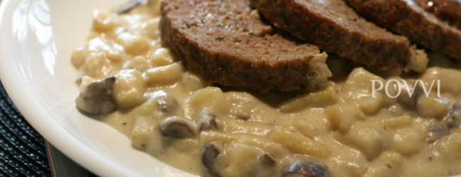 Boterboontjespap met champignons en gehaktbrood IMG 2758