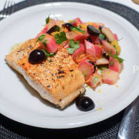 Zalm met rabarbersalade DSC03125