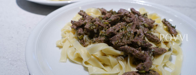 Tagliatelle s jahňacím sauté DSC04728