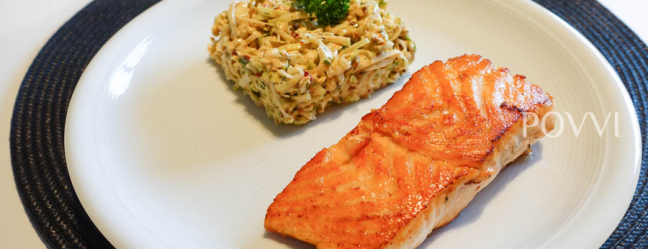 Zalm met Savooikool salade DSC06004