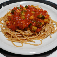 Volkoren spaghetti met courgette en kikkererwten DSC06936