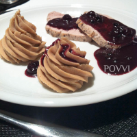 Varkensgebraad met kastanjepuree Varkensgebraad