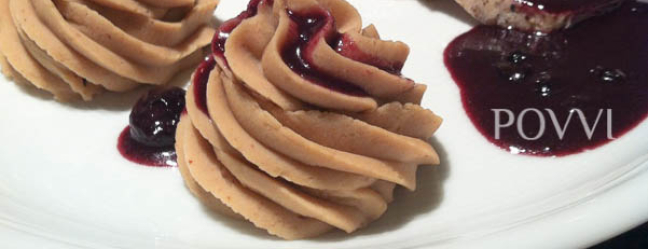 Varkensgebraad met kastanjepuree Varkensgebraad