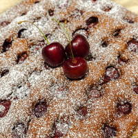 Cocoa carré with cherries DSC08527