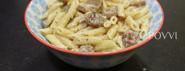 Pasta met paddestoelen en gehakt DSC00827