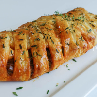 Chorizo, leek and mushroom braid DSC01252