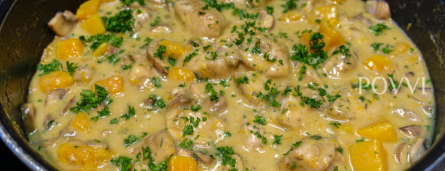 Chicken with Pumpkin and Brown Champignons DSC03086